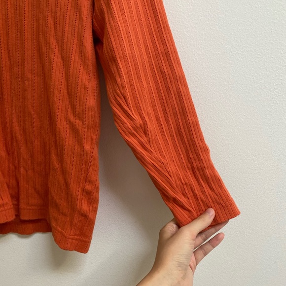 Vintage Jacob Orange Ribbed Cardigan - Picture 4 of 5
